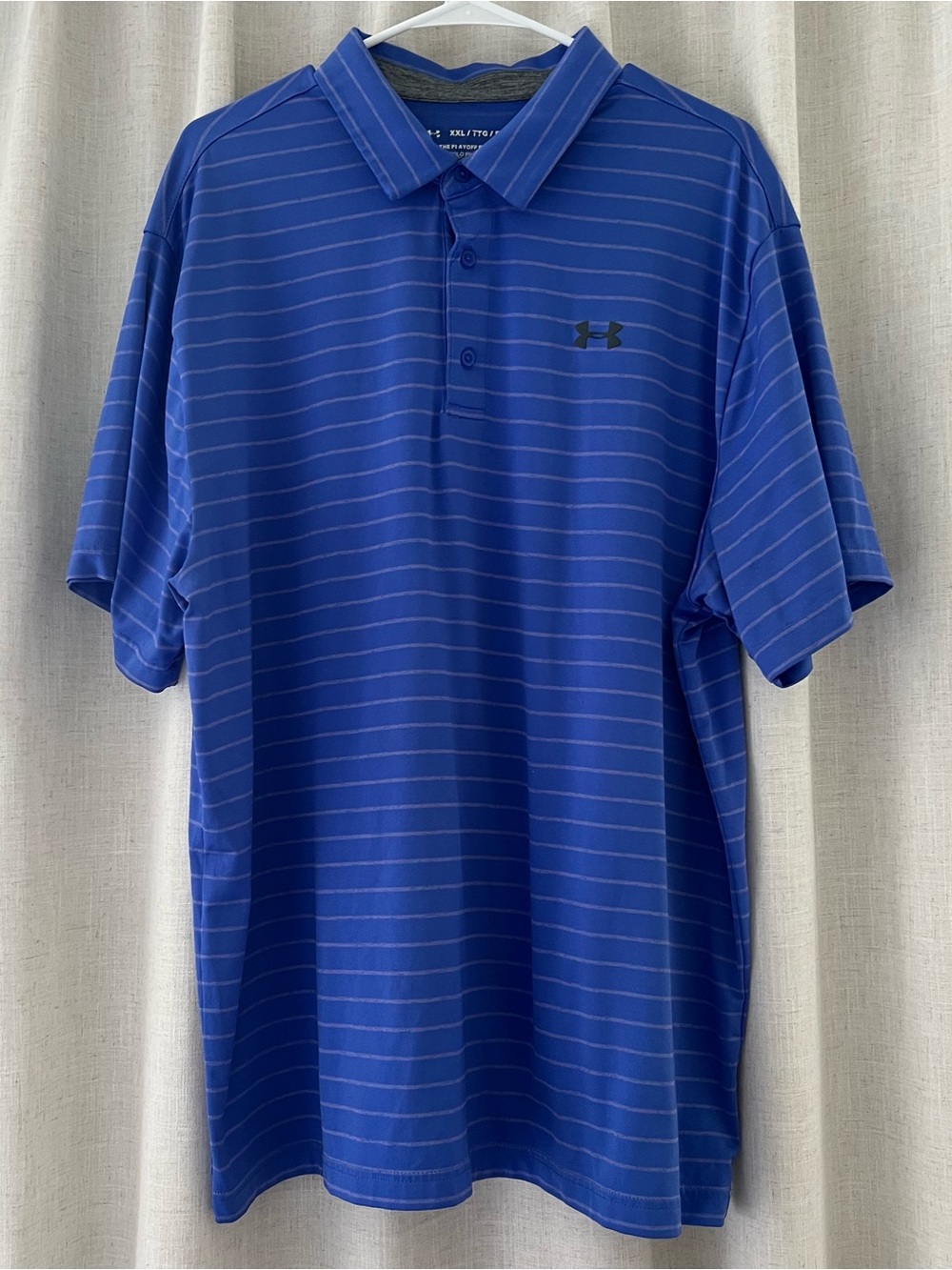 Under Armour Men's Royal Blue Striped Polo